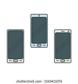 Smartphones set - vector illustration