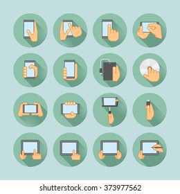 smartphones and tablets icon set