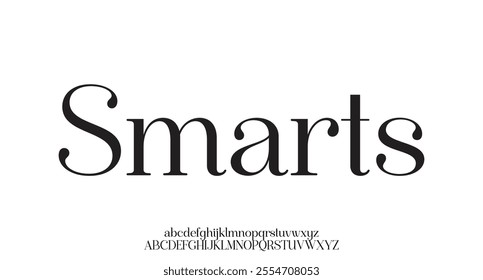 Smarts, luxury font alphabet logo. Typography beauty fashion elegant minimalist serif italic fonts decorative wedding vintage retro logos. vector illustration

