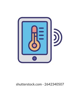 smart-thermostat Symbol, Vektorgrafik-Stil neu