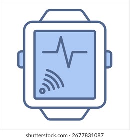 Smartwatch blaues Symbol, Vektorgrafik