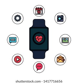 smartwatch with cardiology and set applications