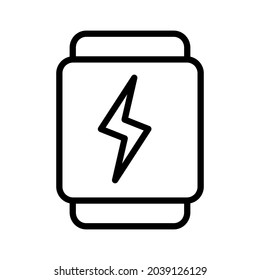 smartwatch charge line icon vector design, editable stroke line icon