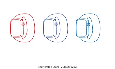 Smartwatch collection, realistic icons isolated on white, technology electronic gadgets, wrist watch vector illustration, interesting modern electronic bands set.