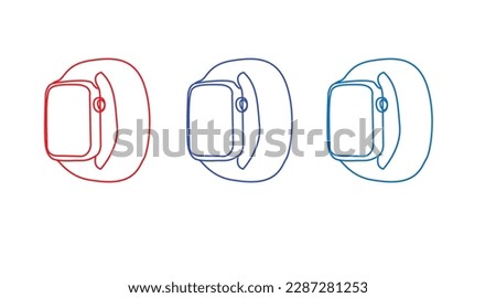 Smartwatch collection, realistic icons isolated on white, technology electronic gadgets, wrist watch vector illustration, interesting modern electronic bands set.