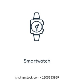 Smartwatch concept line icon. Linear Smartwatch concept outline symbol design. This simple element illustration can be used for web and mobile UI/UX.