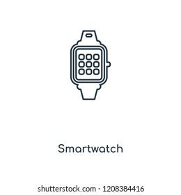 Smartwatch concept line icon. Linear Smartwatch concept outline symbol design. This simple element illustration can be used for web and mobile UI/UX.