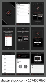 móvil de diseño de la aplicación de conexión smartwatch