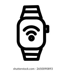Smartwatch Connection Editable Stroke Icon