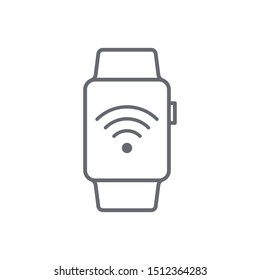 Smartwatch connection icon isolated on white background. Smartwatch symbol modern, simple, vector, icon for website design, mobile app, ui. Vector Illustration