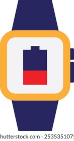 Ilustração plana do vetor do ícone do dispositivo Smartwatch