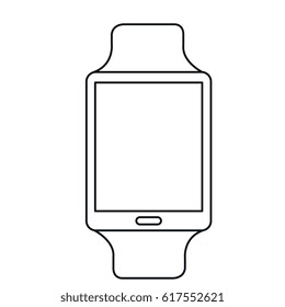 smartwatch device isolated icon