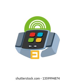 smartwatch device with waves
