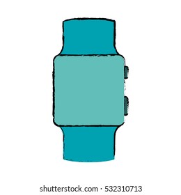 smartwatch digital accesory icon image vector illustration design 