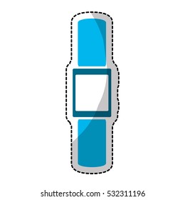 smartwatch digital accesory icon image vector illustration design 
