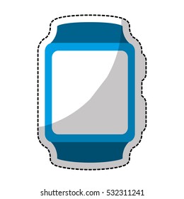 smartwatch digital accesory icon image vector illustration design 
