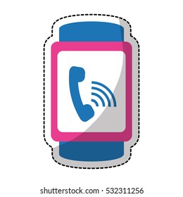 smartwatch digital accesory icon image vector illustration design 