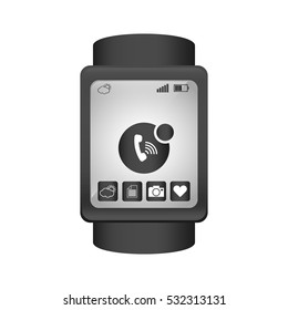 smartwatch digital accesory icon image vector illustration design 