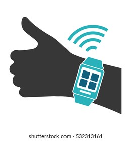 smartwatch digital accesory icon image vector illustration design 