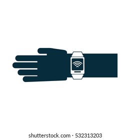 smartwatch digital accesory icon image vector illustration design 