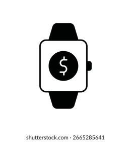 Smartwatch Digital Payment Device Line Icon	