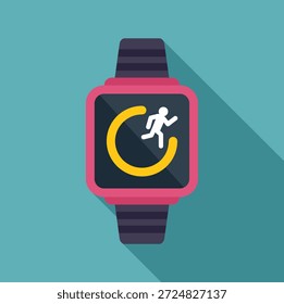 Smartwatch zeigt ein Running Man-Symbol an und schlägt Fitness-Tracking oder Aktivitätsüberwachung vor