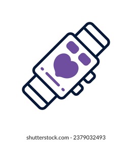 icono de tono dual smartwatch. icono vector para tu sitio web, móvil, presentación y diseño de logotipo.