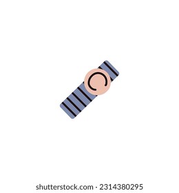 Smartwatch or electronic wrist watch flat cartoon vector illustration isolated on white background. Wrist watch icon or symbol, modern time measuring device.