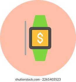 Smartwatch Flat Vector Icon Design