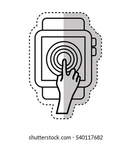 smartwatch gadget isolated icon vector illustration design