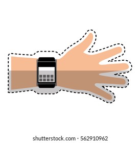 smartwatch gadget isolated icon vector illustration design