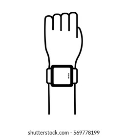 smartwatch gadget isolated icon vector illustration design