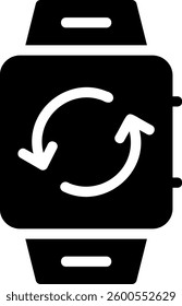 smartwatch glyph icon illustration vector