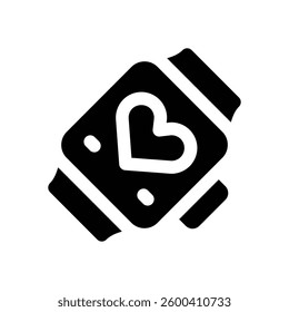 smartwatch glyph icon. Strong and solid vector icon for websites, mobile interfaces, presentations, and visual branding. High quality and easy to edit.