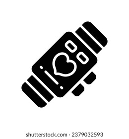 smartwatch glyph icon. vector icon for your website, mobile, presentation, and logo design.
