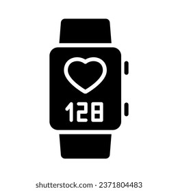 smartwatch glyph vector icon isolated. smartwatch stock vector icon for web, mobile app and ui design
