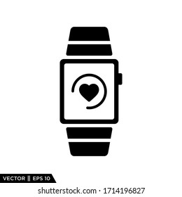 Smartwatch Health Device Icon Vector Illustration Logo Template