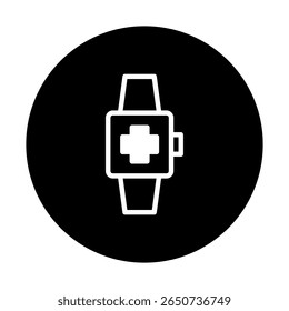 Smartwatch health monitoring vector illustration emphasizing wellness and medical technology integration for modern healthcare solutions in wearables design