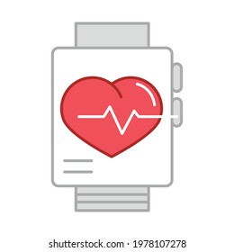 smartwatch health tracker app isolated