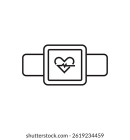 smartwatch healthcare icon editable outline stroke vector eps