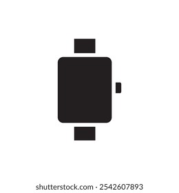 Smartwatch-Symbol, schwarz-weißes Vektorzeichen