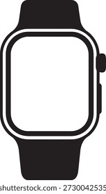 Smartwatch icon with blank screen isolated