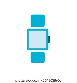  smartwatch icon in blue minimal vector. Tech vector of wearable smart device for apps and UI elements.
