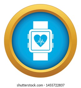 Smartwatch icon blue vector isolated on white background for any design