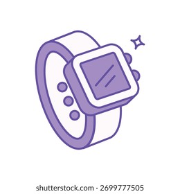 Smartwatch icon clean and modern vector illustration