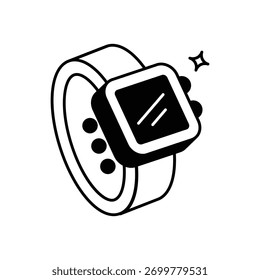 Ícone Smartwatch ilustração vetor limpa e moderna