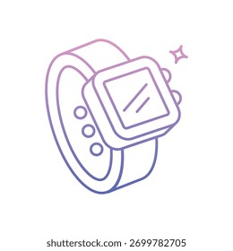 Smartwatch icon clean and modern vector illustration
