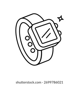 Icono de reloj inteligente Ilustración vectorial limpia y moderna