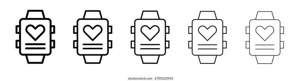 Diseño de icono de reloj inteligente, logotipo, App, interfaz de usuario. Ilustración vectorial, EPS