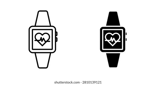 Smartwatch icon design set on white background. Best for web projects